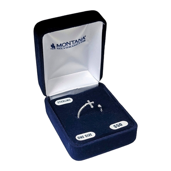 Montana Silversmiths Faith On Full Sterling Silver Ring One Size NEW Retail $50 - Picture 3 of 10